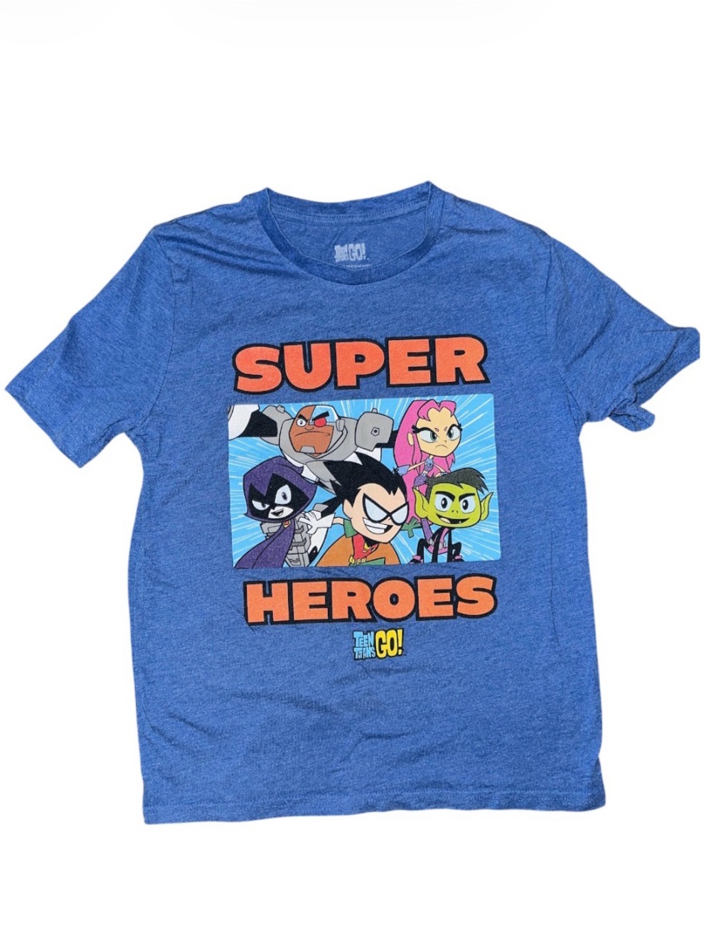 Boys' Blue 'Super Heroes' Graphic Tee Teen Titans Go!
